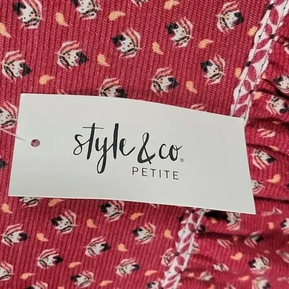 Style & Co Long Sleeve Peasant Top Sz XSP - Picture 6 of 12